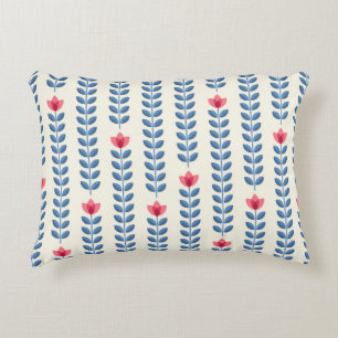 Bloemen Scandinavisch geometrisch retro behang Accent Kussen
