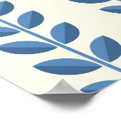 Bloemen Scandinavisch geometrisch retro behang Poster (Hoek)