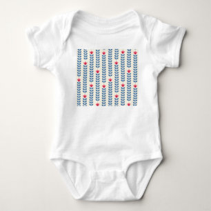 Bloemen Scandinavisch geometrisch retro behang Romper
