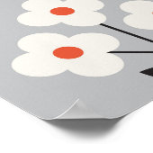 Bloemen Scandinavisch: Naadloos patroon ontwerp Poster (Hoek)