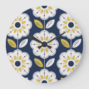 Bloemen Scandinavisch stijl naadloos patroon Grote Klok