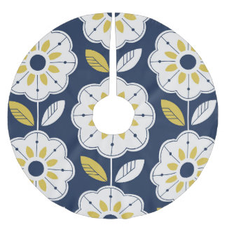 Bloemen Scandinavisch stijl naadloos patroon Kerstboom Rok