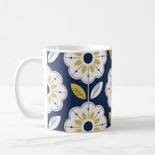 Bloemen Scandinavisch stijl naadloos patroon Koffiemok