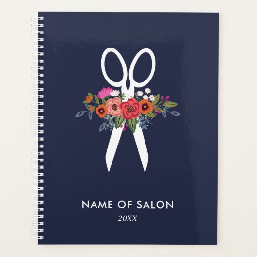 Bloemen Schaar Hair Stylist Salon Afspraak Planner (Voorkant)