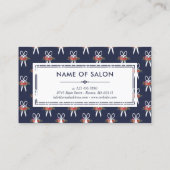 Bloemen Schaar Patroon Hair Stylist Afspraak Afsprakenkaartje (Achterkant)