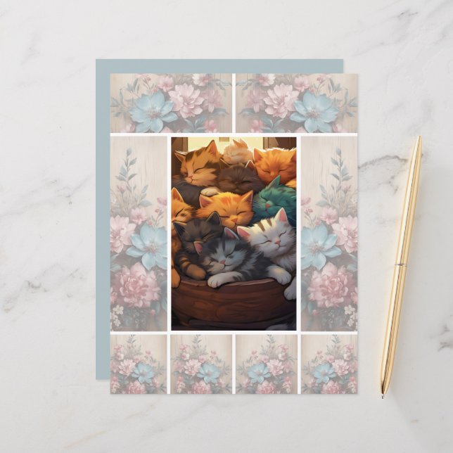 Bloemen Schaduw Zachte lichte achtergrond (Voorkant / Achterkant in situ)