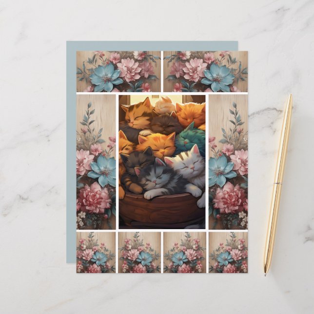 Bloemen Schaduw Zachte lichte achtergrond (Voorkant / Achterkant in situ)