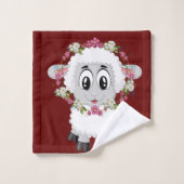 Bloemen Schapen Handen Badkamer Handdoek Sets (Wasdoekje)