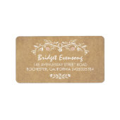  Bloemen Schattige Bruiloft Etiket (Voorkant)