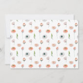 Bloemen Schattige Meisje Foto Geboorte Aankondigin Aankondiging (Achterkant)