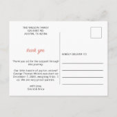 Bloemen Schattige Meisje Foto Geboorte Aankondigin Aankondigingskaart (Achterkant)