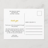 Bloemen Schattige Meisje Foto Geboorte Aankondigin Aankondigingskaart (Achterkant)