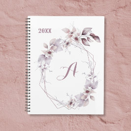 Bloemen Schattigee Waterverf Monogram Initiaal Kal Planner