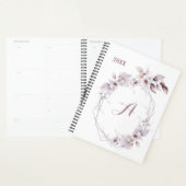 Bloemen Schattigee Waterverf Monogram Initiaal Kal Planner (Display)