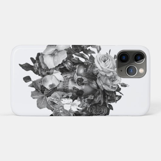 Bloemen Schedel Classic Case-Mate iPhone Case (Achterkant (horizontaal))