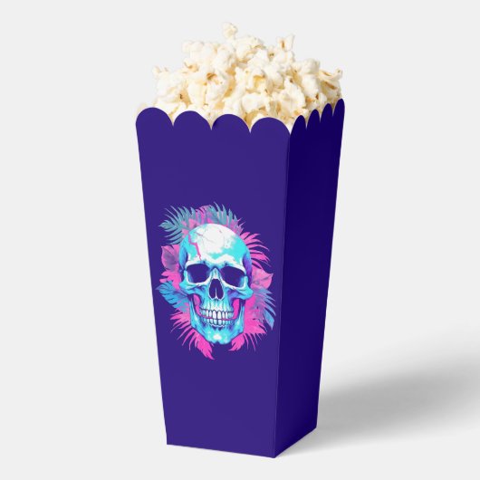 Bloemen schedel in vaporwave stijl bedankdoosjes (Popped)