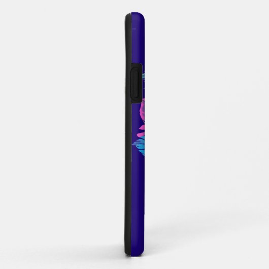 Bloemen schedel in vaporwave stijl Case-Mate iPhone case (Achterkant/rechts)