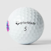 Bloemen schedel in vaporwave stijl golfballen (Logo)
