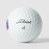 Bloemen schedel in vaporwave stijl golfballen (Logo)