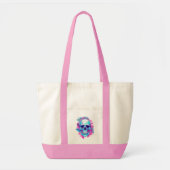 Bloemen schedel in Vaporwave stijl Impuls Tote Bag (Voorkant)