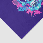 Bloemen schedel in vaporwave stijl tissuepapier (Detail)