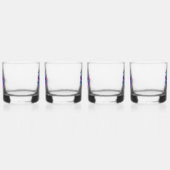 Bloemen schedel in vaporwave stijl whisky glas (Links)