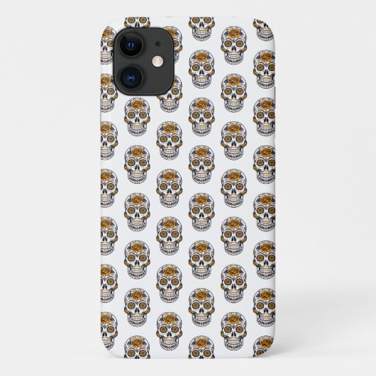 Bloemen Schedelpatroon  Case-Mate iPhone Case (Achterkant)