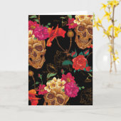 bloemen Schedels Kaart (Gele Bloem)