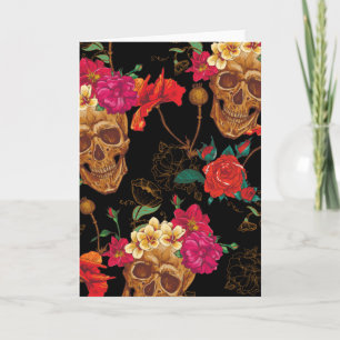 bloemen Schedels Kaart