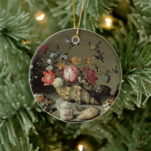 Bloemen, schelpen en insecten Balthasar van der As Keramisch Ornament