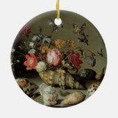 Bloemen, schelpen en insecten Balthasar van der As Keramisch Ornament (Achterkant)