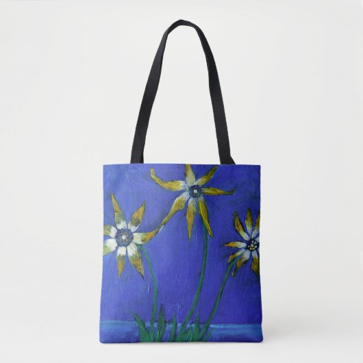 Bloemen Schilderen Aangepaste All-Over-Print Canva Tote Bag (Voorkant)