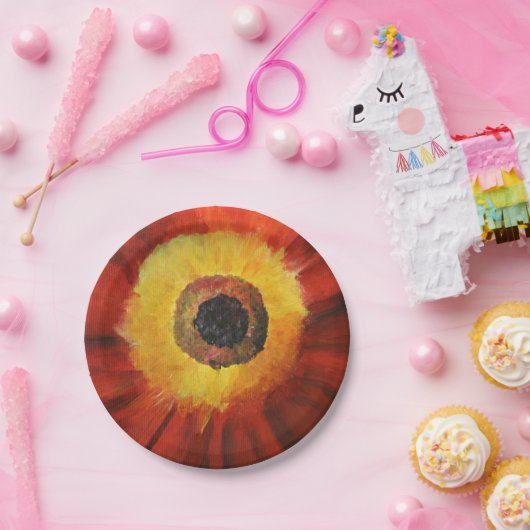 Bloemen Schilderen Aangepaste Papier Borden 7 in Papieren Bordje (Feest)