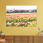 Bloemen schilderen - Bloemen velden in Carlsbad Canvas Afdruk (Insitu (Woonkamer))
