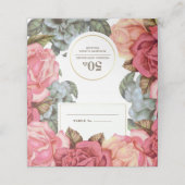 Bloemen schilderen Jubileum tafel plaats kaarten Plaatskaartje (Buitenkant ongevouwen)