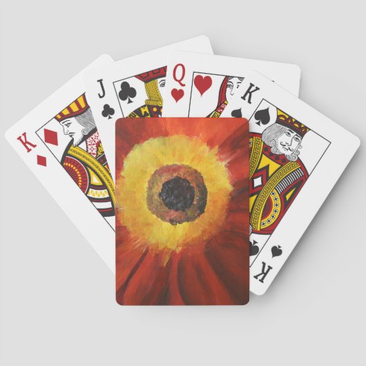 Bloemen schilderen klassieke speelkaarten (Achterkant)