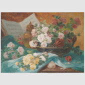 Bloemen schilderen  potje decoupage tissuepapier (Voorkant)