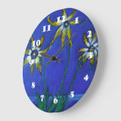 Bloemen Schilderen Ronde (Grote) Wandklok (Hoek)