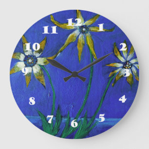 Bloemen Schilderen Ronde (Grote) Wandklok