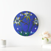 Bloemen Schilderen Ronde (Grote) Wandklok (Huis)