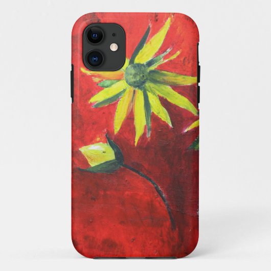 Bloemen Schilderen SE + iPhone 5/5S Hoesje (Achterkant)