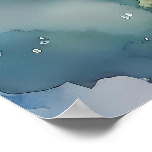 Bloemen schilderen verdriet blijft sierlijk in tra poster (Hoek)