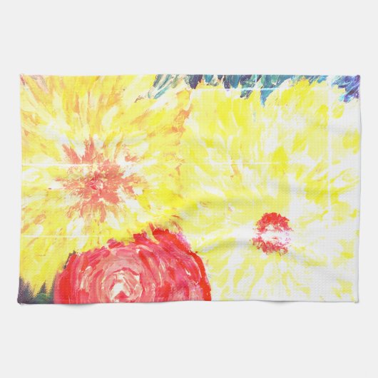 Bloemen Schilderij Theedoek (Horizontaal)