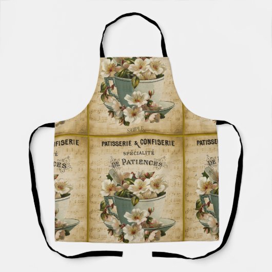  Bloemen schilderij van de bakkerij in Frankrijk Schort (Voorkant)
