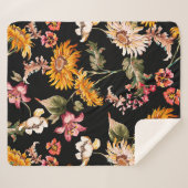 Bloemen schitterend patroon naadloos. Structuur va Sherpa Deken (Voorkant (horizontaal))