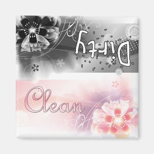 Bloemen - schoon of vies magneet (Voorkant)