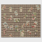 Bloemen schoonheden cadeaupapier (Vlak)