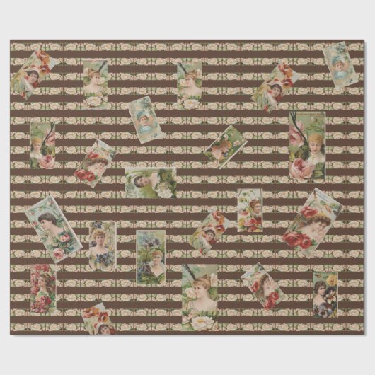 Bloemen schoonheden cadeaupapier (Vlak)