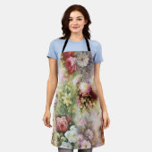  bloemen schort (Gedragen)