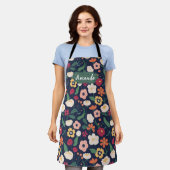 Bloemen Schort, Keuken, Bakken, Koken, Chef Schort (Gedragen)